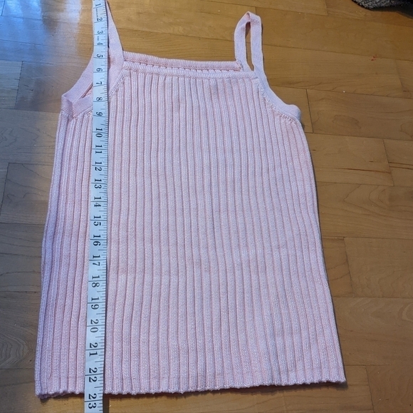 NINA Léonard Ribbed strappy top pastel pink  large @B6 - Picture 4 of 6